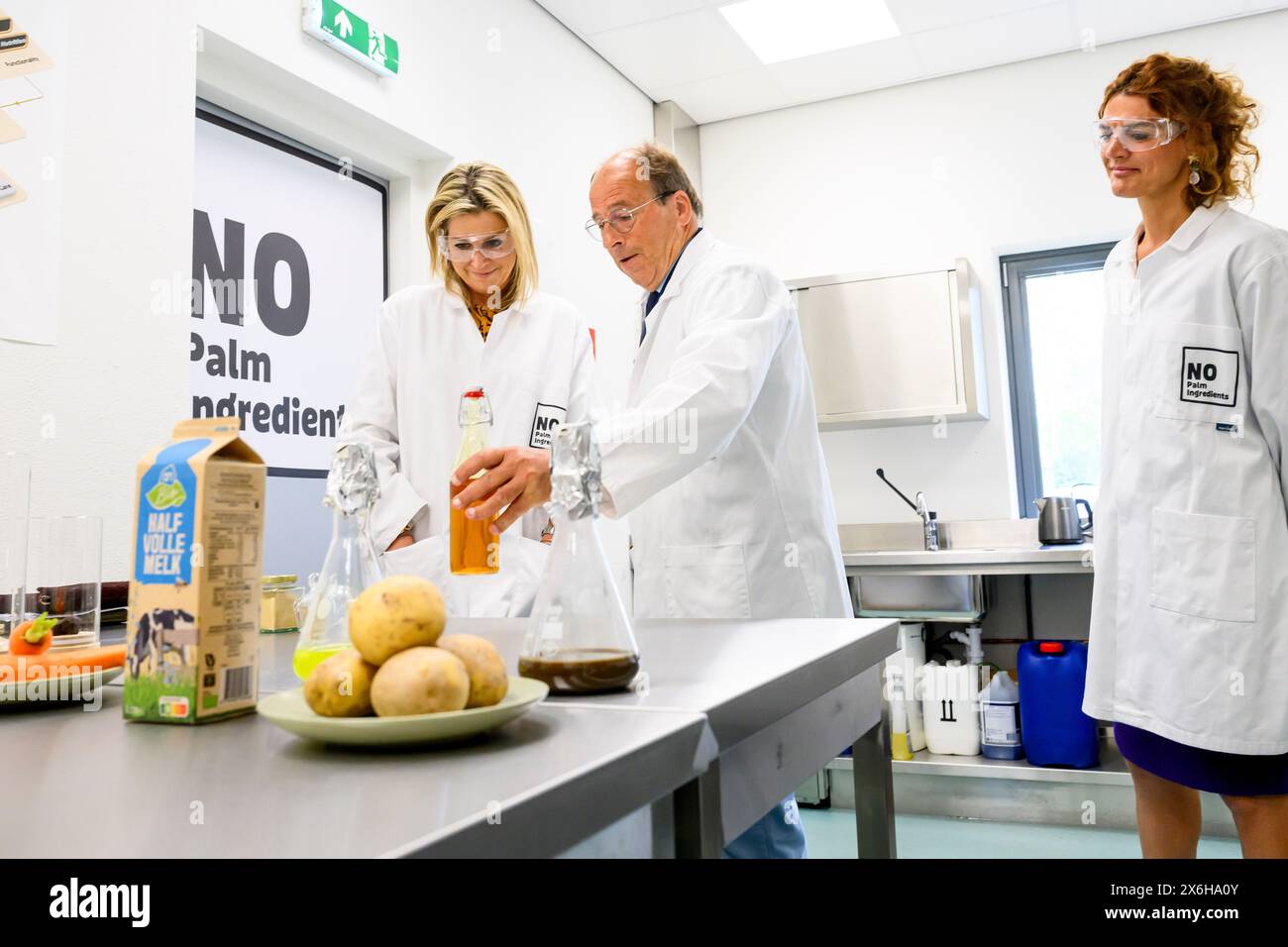 Wageningen, the netherlands, 15052024 Queen Maxima during a working
