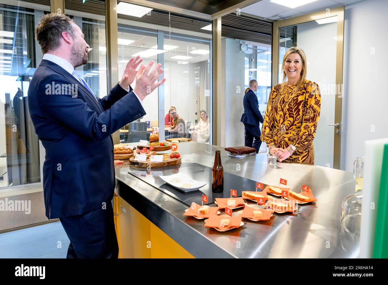 Wageningen, the netherlands, 15052024 Queen Maxima during a working