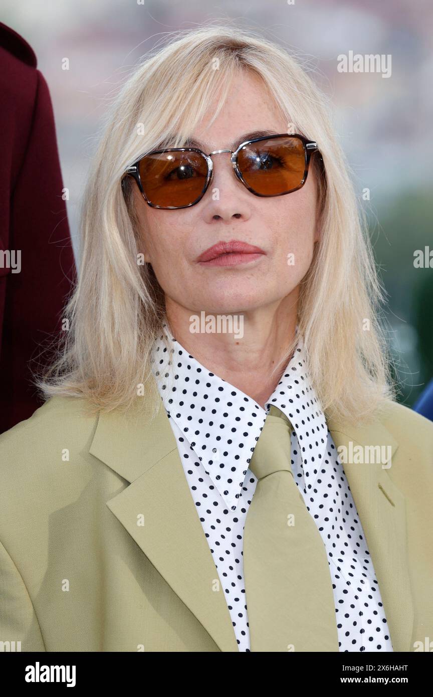 Emmanuelle Beart beim Photocall der Camera d'Or Jury auf dem Festival de Cannes 2024 / 77. Internationale Filmfestspiele von Cannes am Palais des Festivals. Cannes, 15.05.2024 Stock Photo