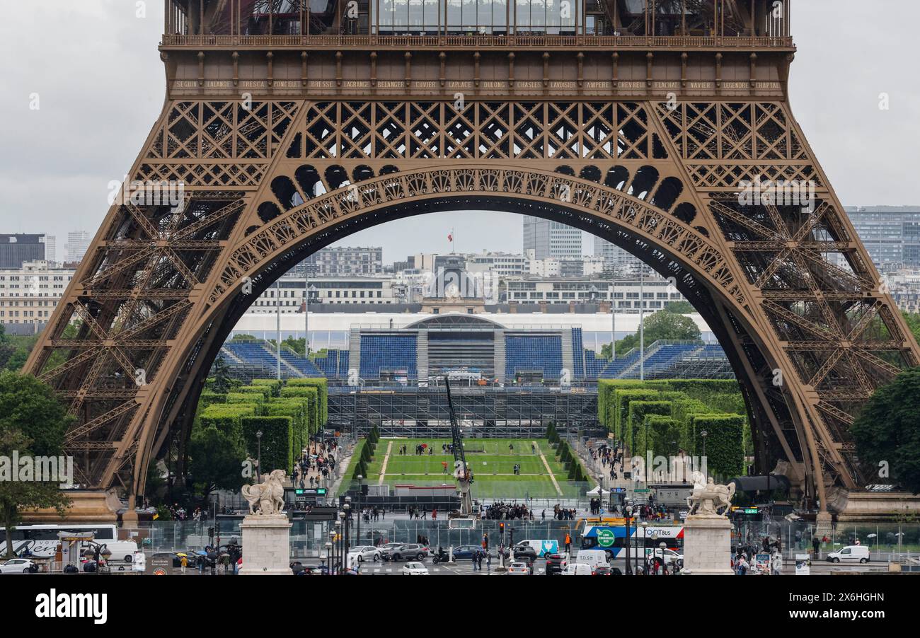 OLYMPIC COMPETITION VENUE PARIS 2024 INSTALLATION CHAMP DE MARS  PARIS Stock Photo