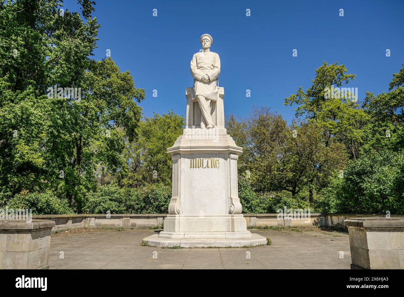 Denkmal, Helmuth Karl Bernhard von Moltke, Großer Stern, Tiergarten, Mitte, Berlin, Deutschland Stock Photo
