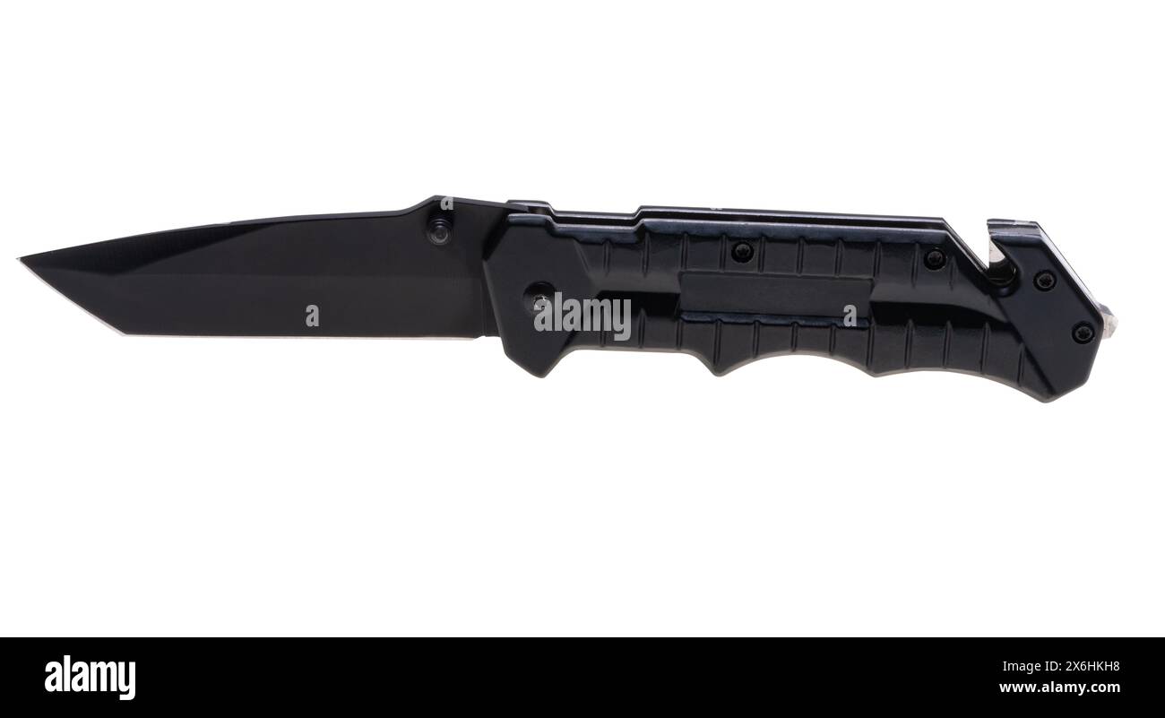 folding knife isolated on white background Stock Photo