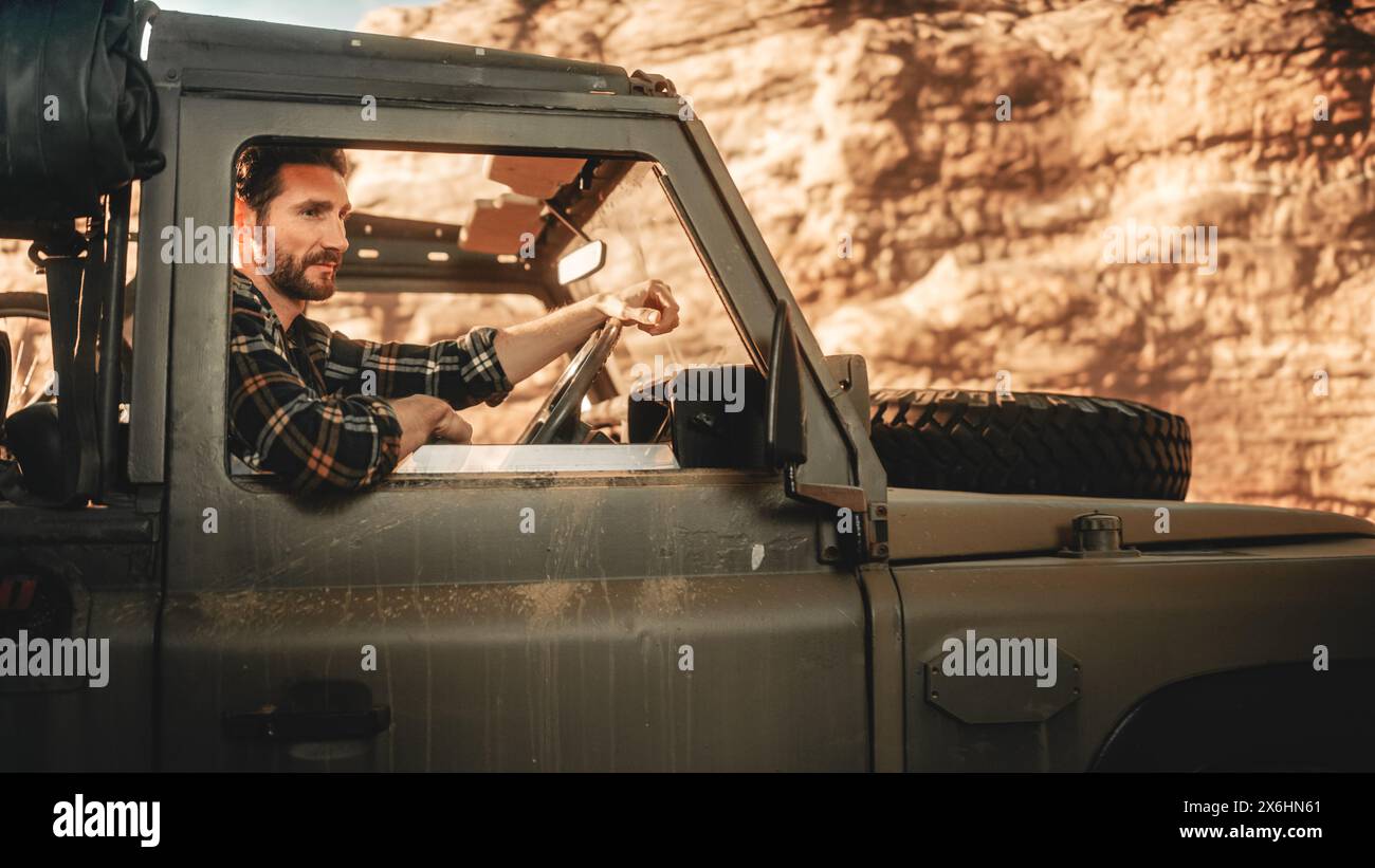 Man looking through window of truck hi-res stock photography and images ...
