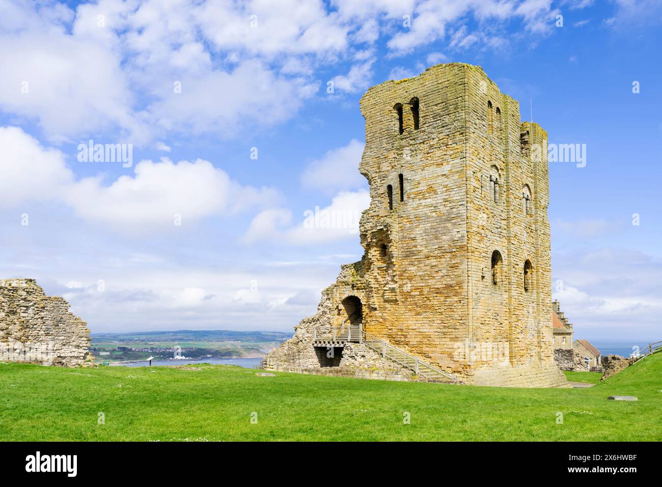 Scarborough Castle 12th century Scarborough North Yorkshire England UK GB Europe Stock Photo