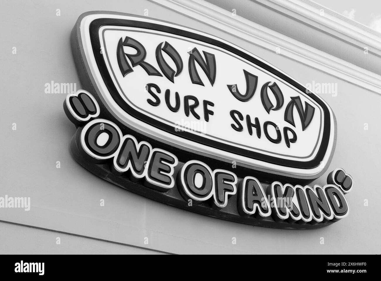 Ron Jon Surf Shop sign at Cocoa Beach, Florida, USA. Stock Photo