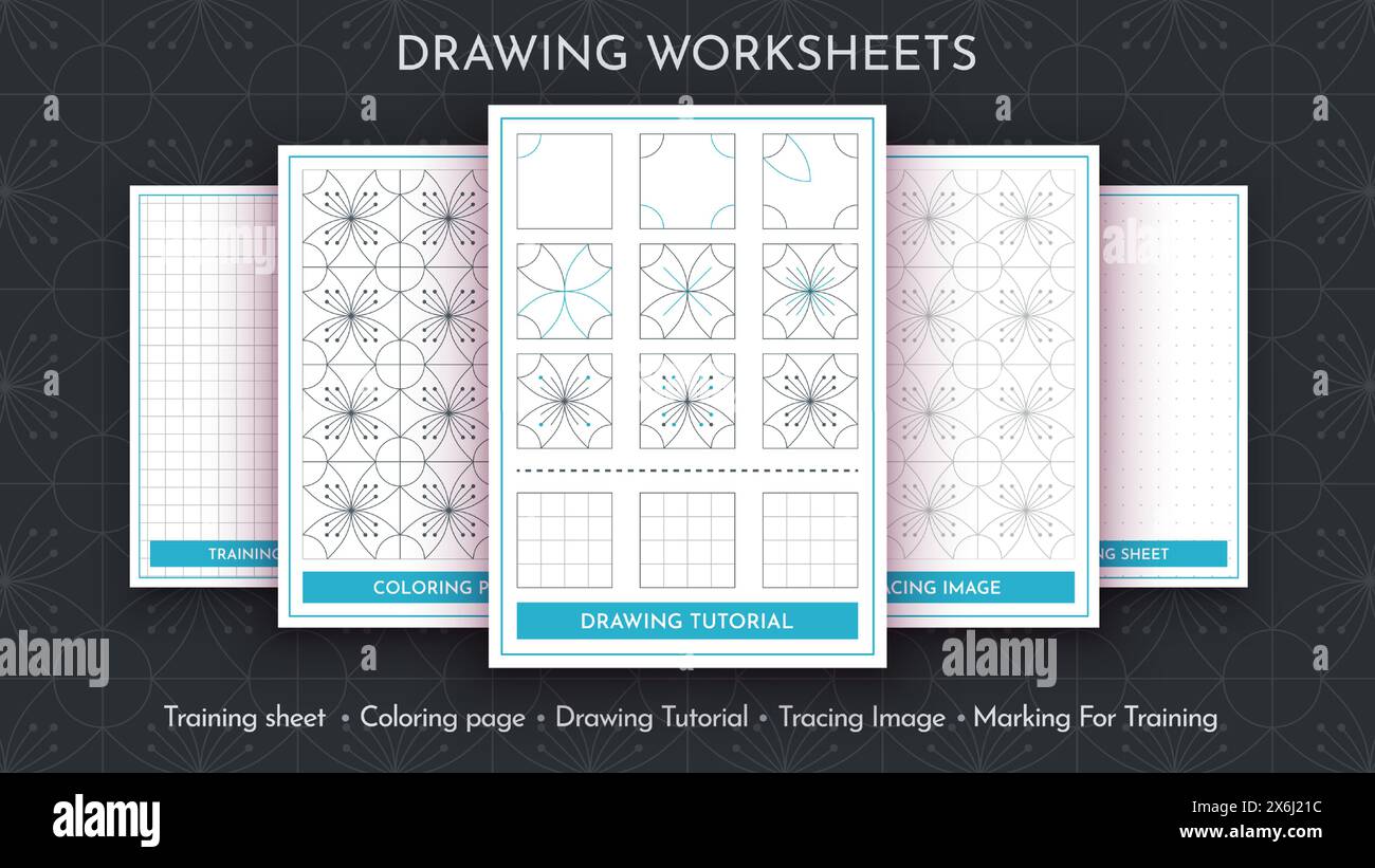 How to Draw a Pattern. Step by Step Drawing Tutorial. Draw Guide ...