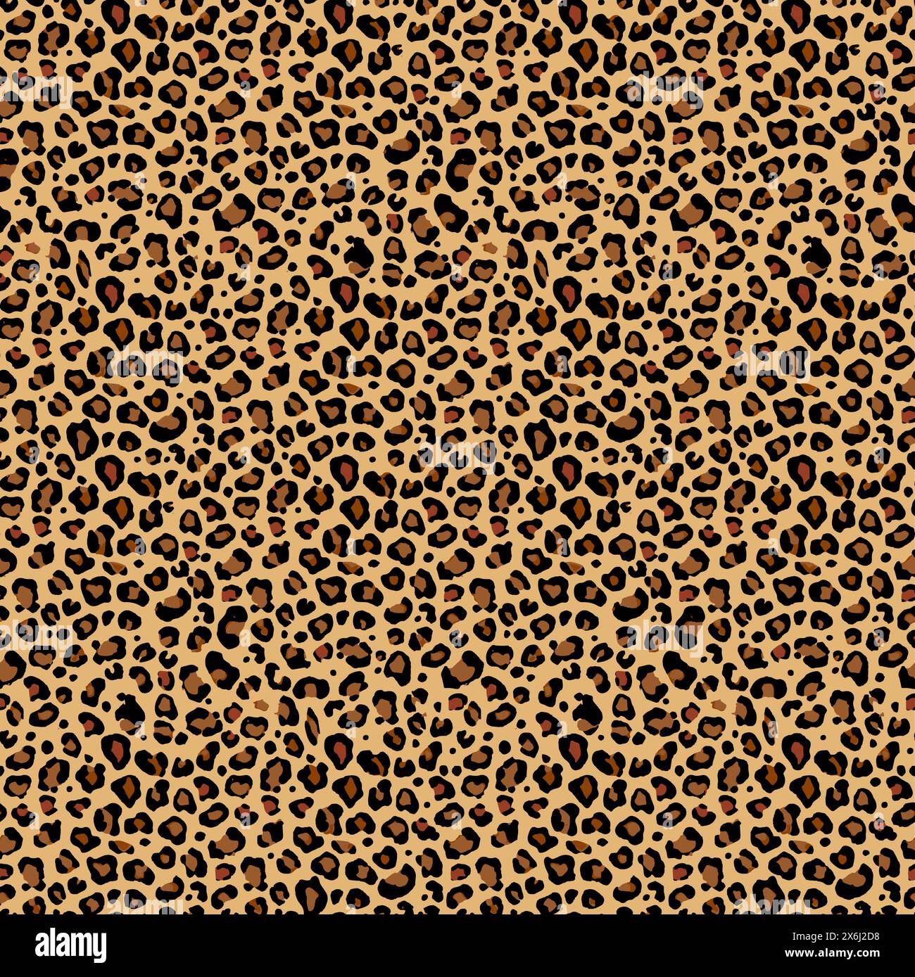 Abstract vector seamless pattern of majestic leopard's skin. Stunning details, with intricate rosettes and subtle shading of browns and beiges. A smoo Stock Vector