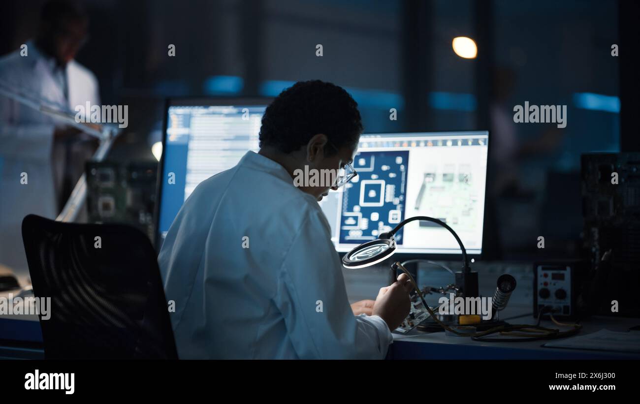 Modern Electronics Research, Development Facility: Black Female ...