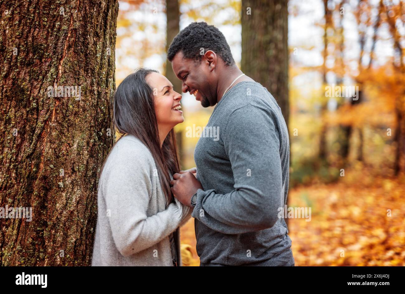 Loving mature woman hug autumn hi-res stock photography and images - Alamy