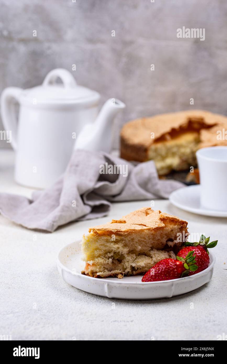 Homemade sweet cake with strawberry Stock Photo - Alamy