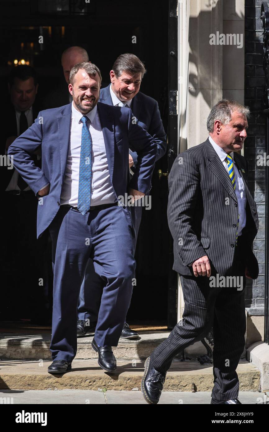 London, UK. 15th May, 2024. Jonathan Gullis and colleagues. Conservative MPs, former ministers and other colleagues attend Downing Street, for a briefing with the PM and his advisers, thought to be centred around local election strategy. Credit: Imageplotter/Alamy Live News Stock Photo