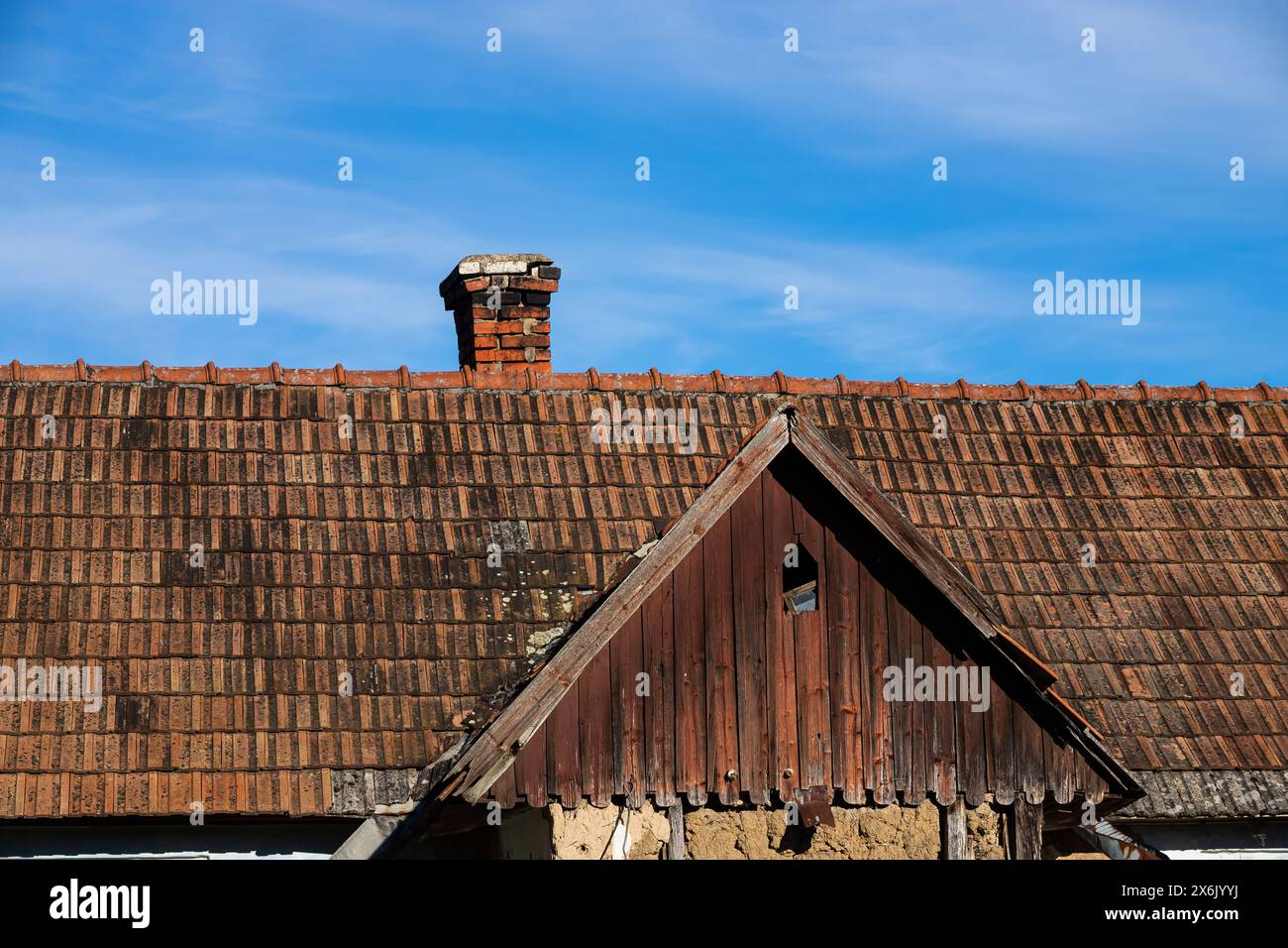 Seamless roof texture of flat red shingles with embedded line patterns ...