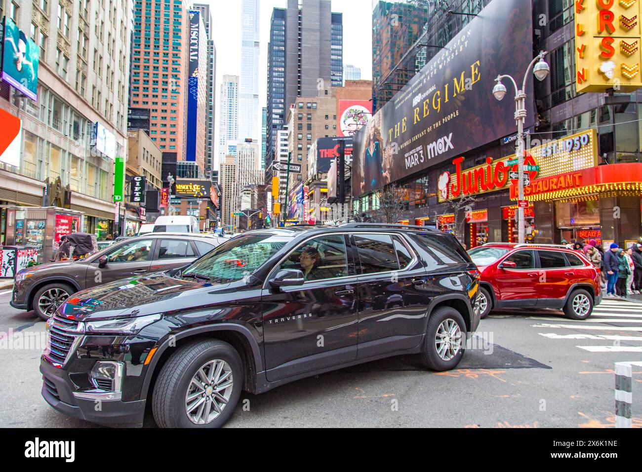 Big city traffic at Times Square, Manhattan, New York City Stock Photo ...