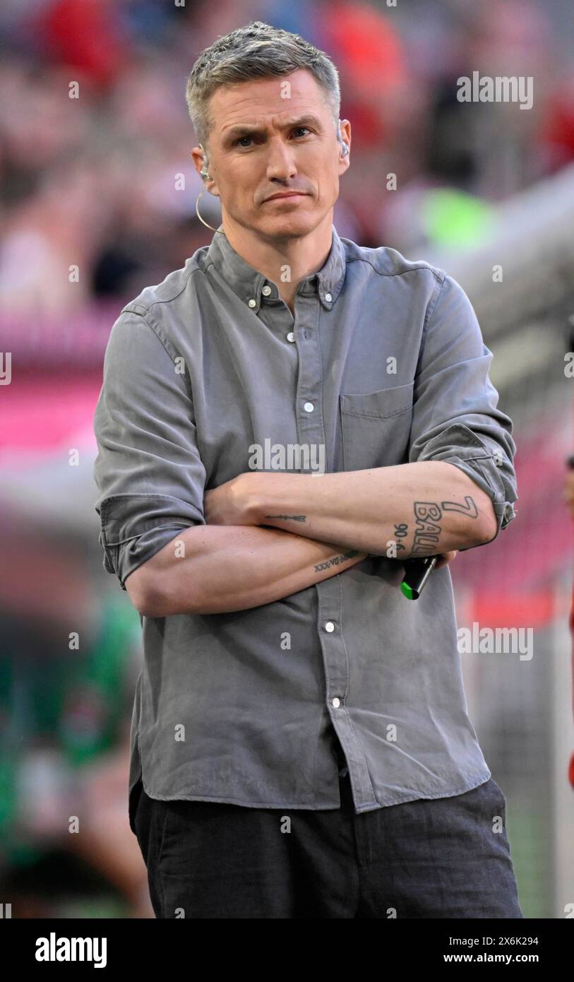 TV expert DAZN, Tobias Schweinsteiger, brother of Bastian Schweinsteiger, Allianz Arena, Munich, Bavaria, Germany Stock Photo