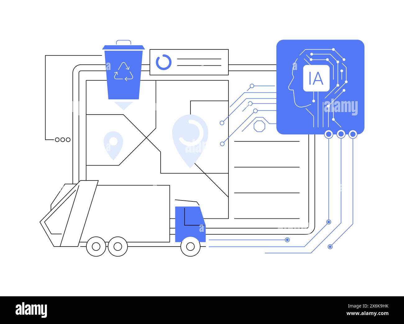 Supported Waste Management abstract concept vector illustration ... Circuit Diagram