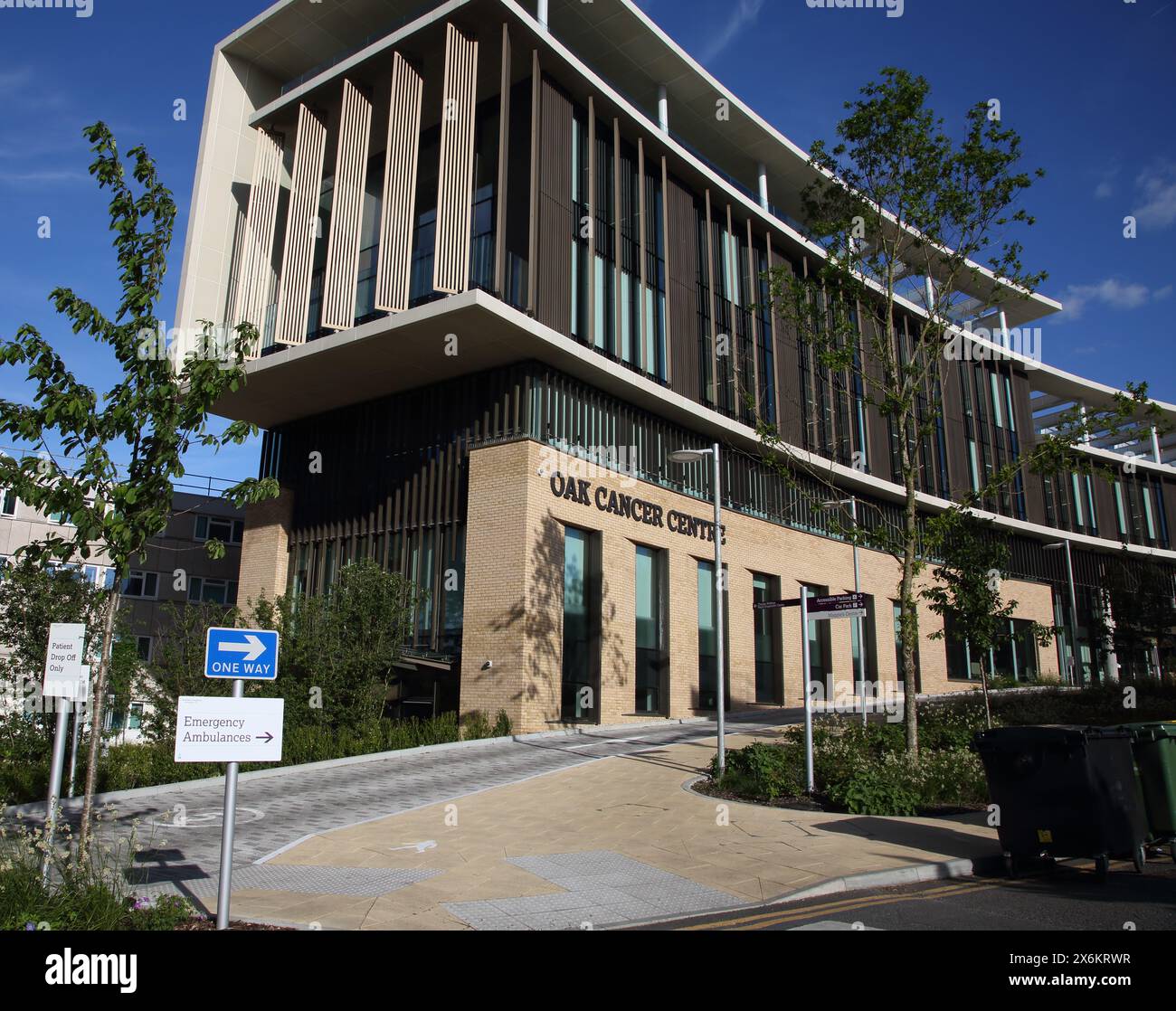 Exterior of the Oak Cancer Centre a Research and Treatment Facility Funded by the Royal Marsden Cancer Charity Surrey England Stock Photo