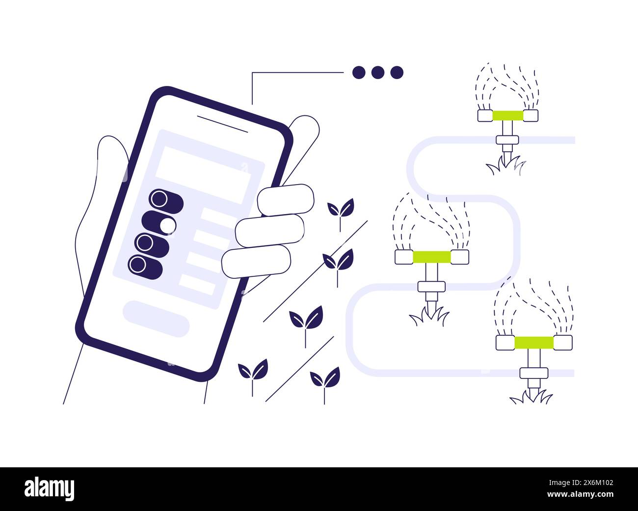 Sprinkler system testing abstract concept vector illustration Stock ...