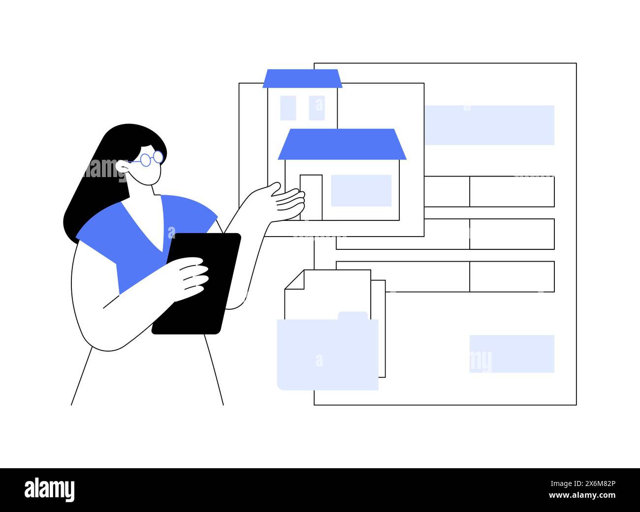 Tenant and landlord representation isolated cartoon vector ...