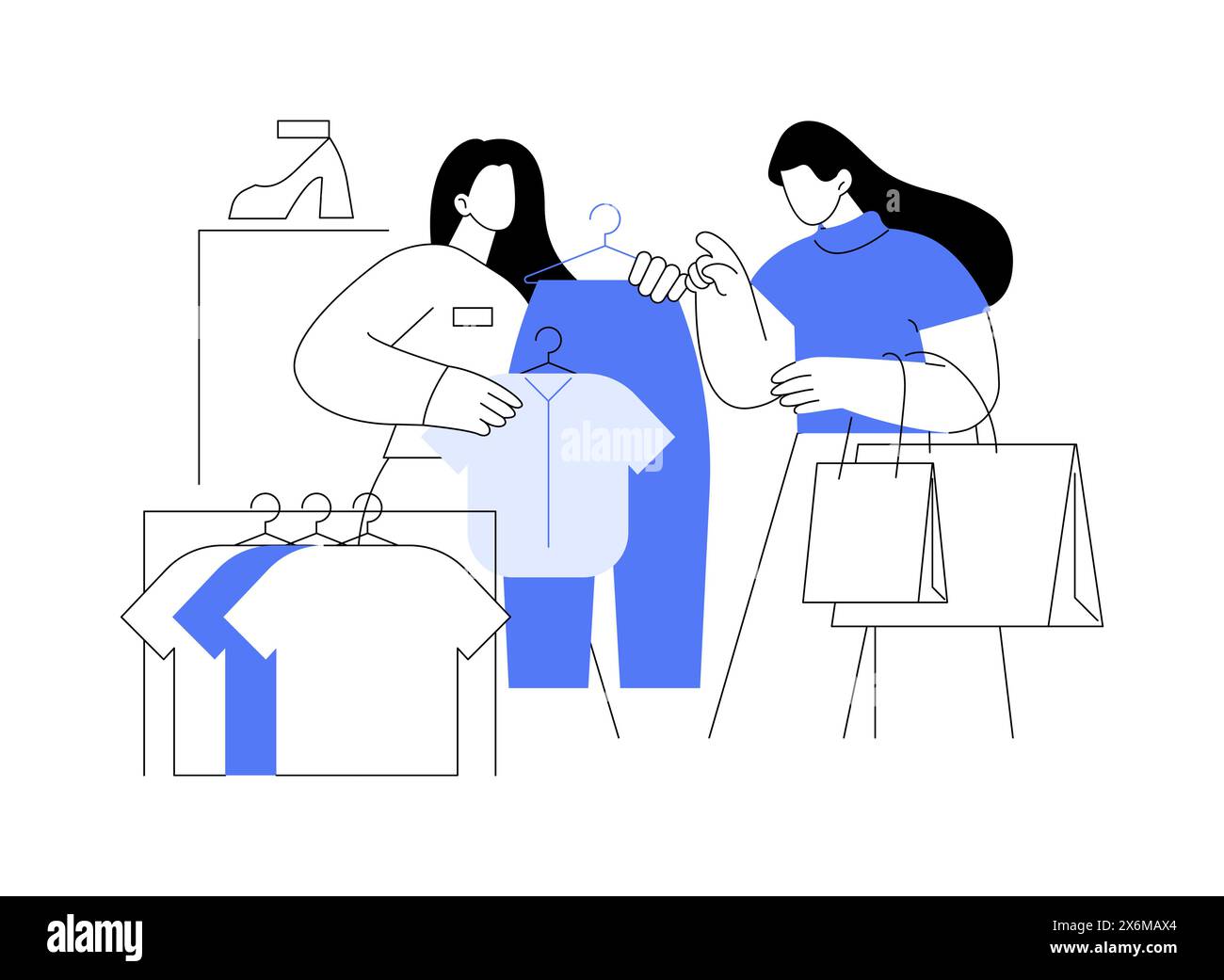 Personalized service in retail isolated cartoon vector illustrations ...