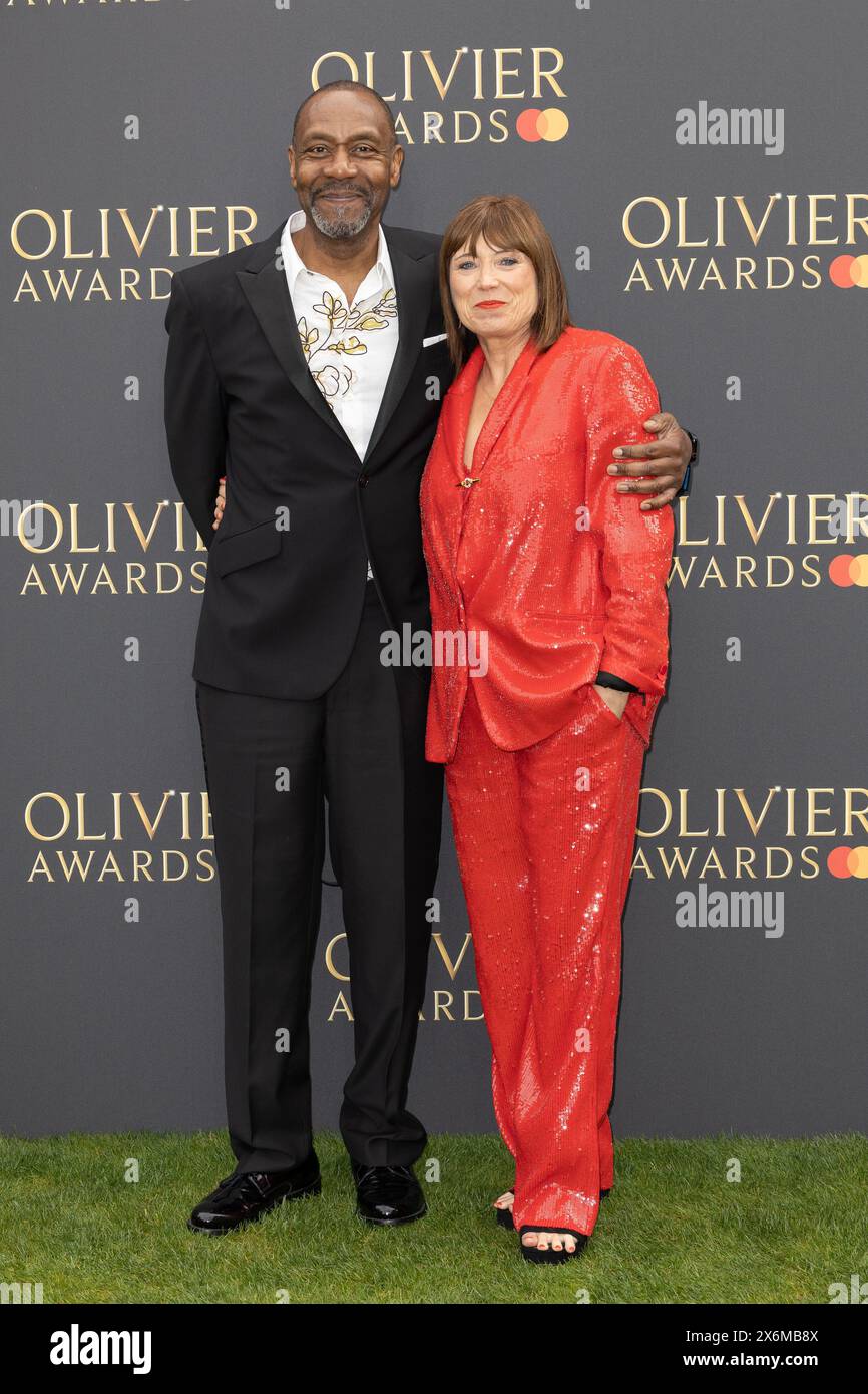 The Olivier Awards green carpet arrivals at the Royal Albert Hall Featuring: Lenny Henry, Lisa Makin Where: London, United Kingdom When: 14 Apr 2024 Credit: Phil Lewis/WENN Stock Photo