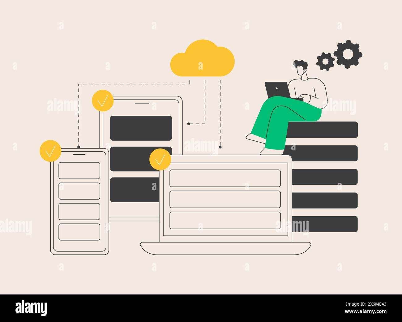 SaaS technology abstract concept vector illustration Stock Vector Image ...