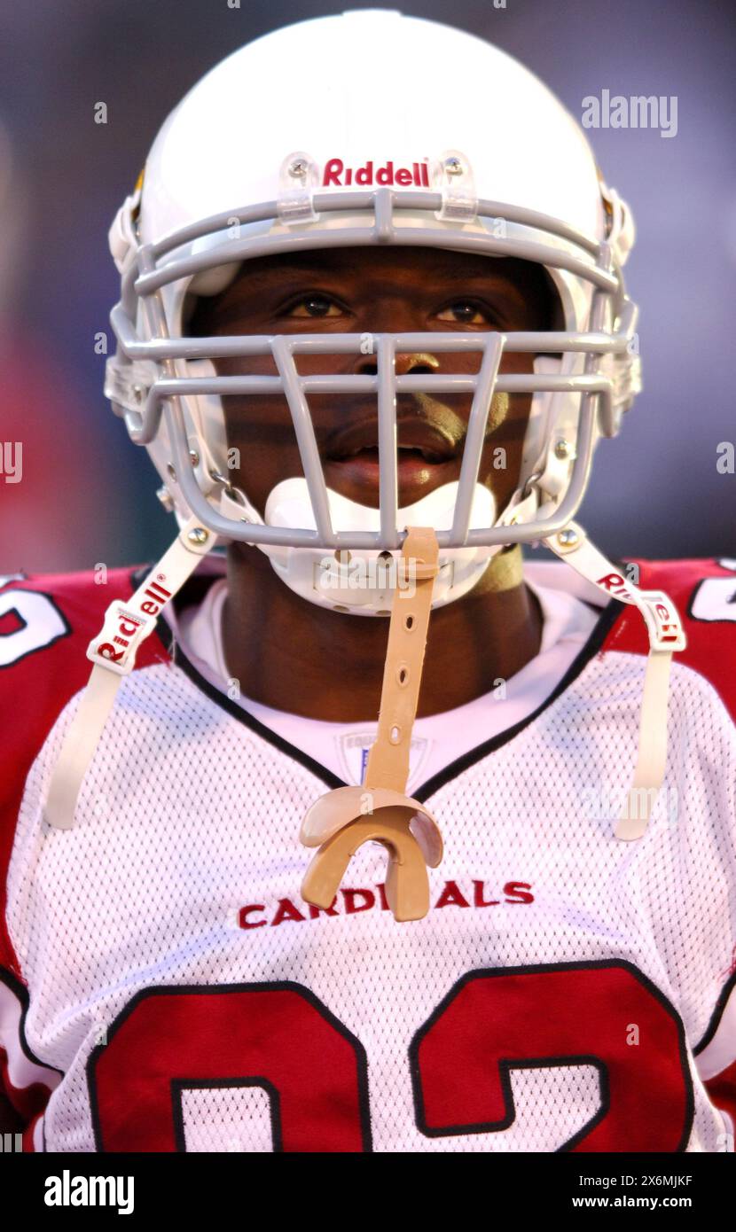 Arizona Cardinals receiver Charles Lee during warmups before game against the Oakland Raiders at McAfee Coliseum in Oakland, Calif. on Friday, August 26, 2005. Stock Photo