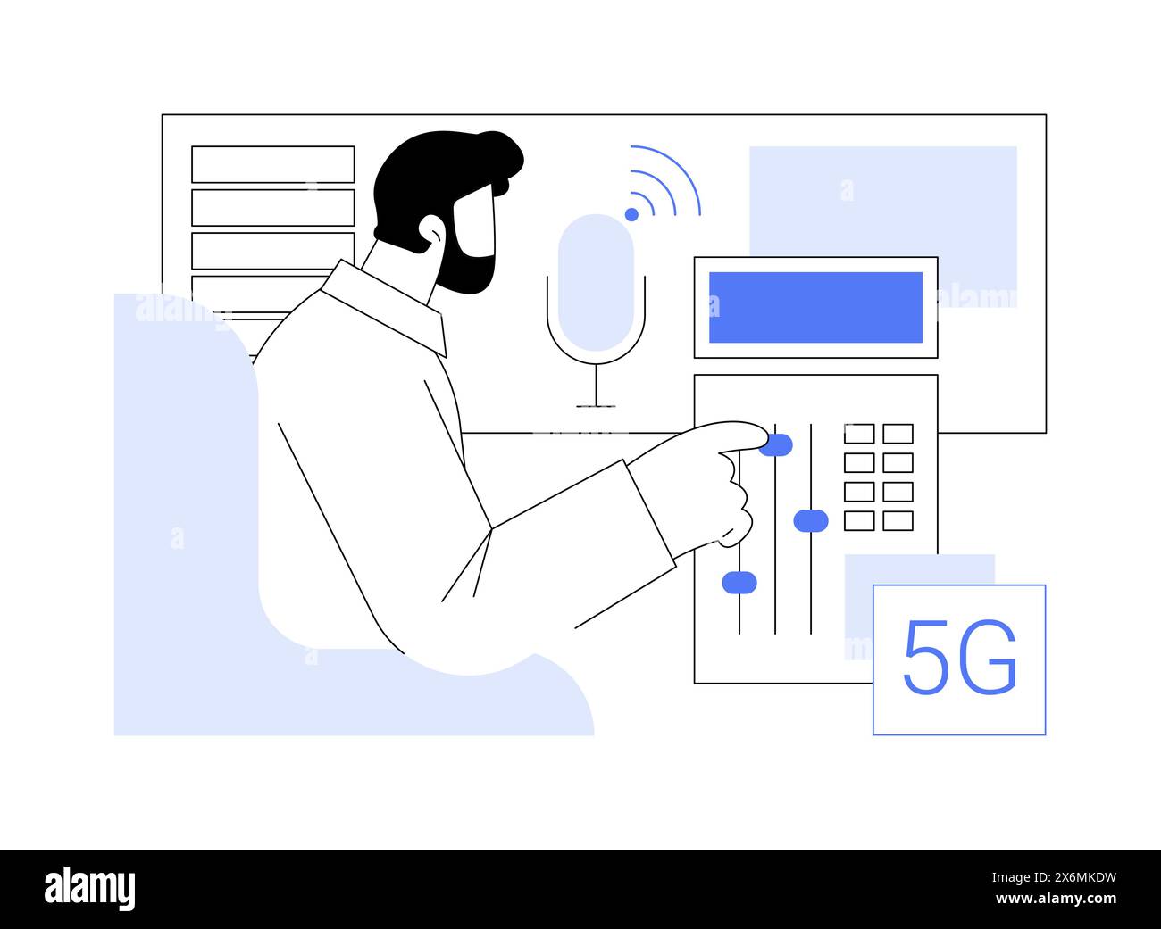 IP broadcasting isolated cartoon vector illustrations Stock Vector ...