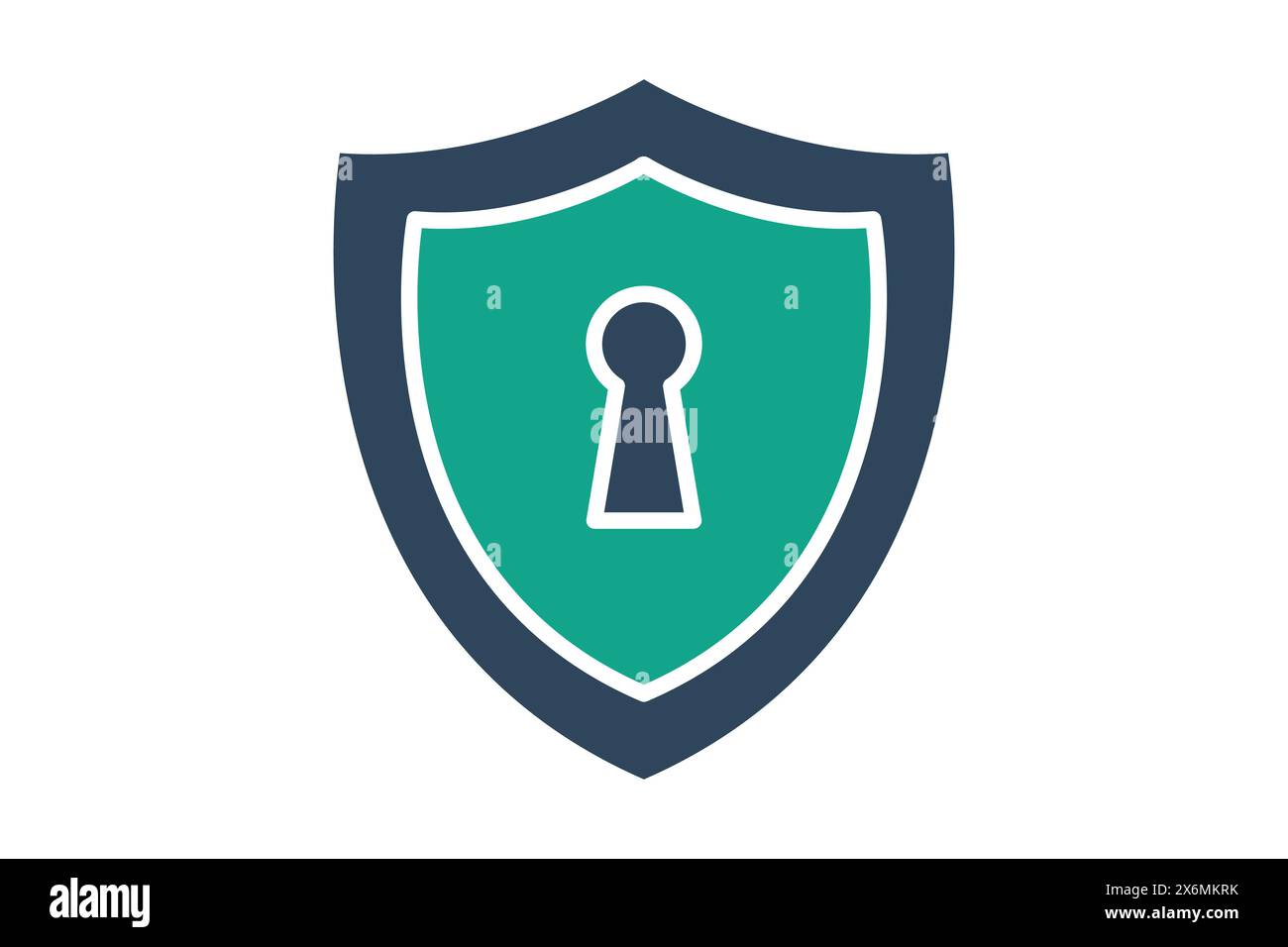 anti virus icon. shield with key. icon related to information technology. solid icon style. technology element vector illustration Stock Vector