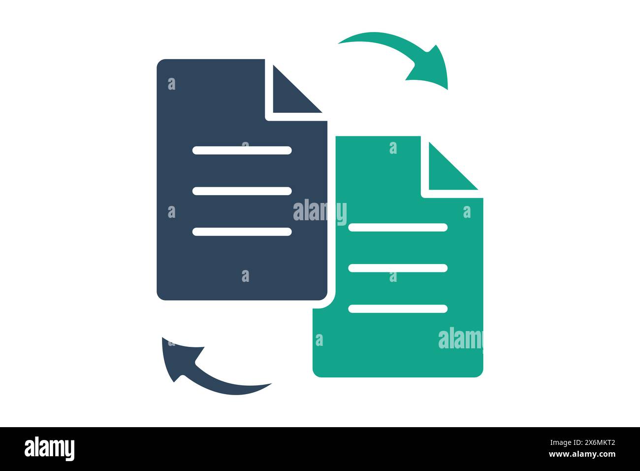 data transfer icon. notes with arrow. icon related to information technology. solid icon style. technology element vector illustration Stock Vector