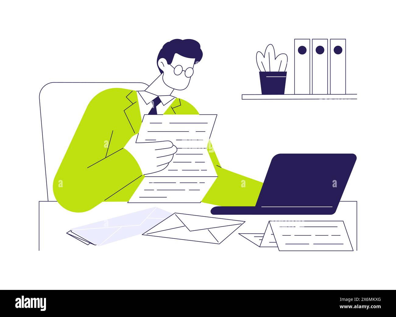 Business letters abstract concept vector illustration Stock Vector ...