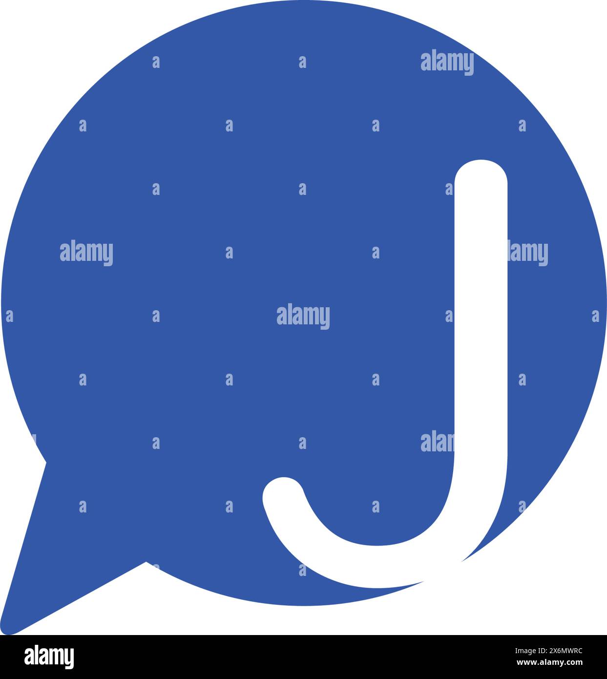 J Letter with Chat Logo Stock Vector
