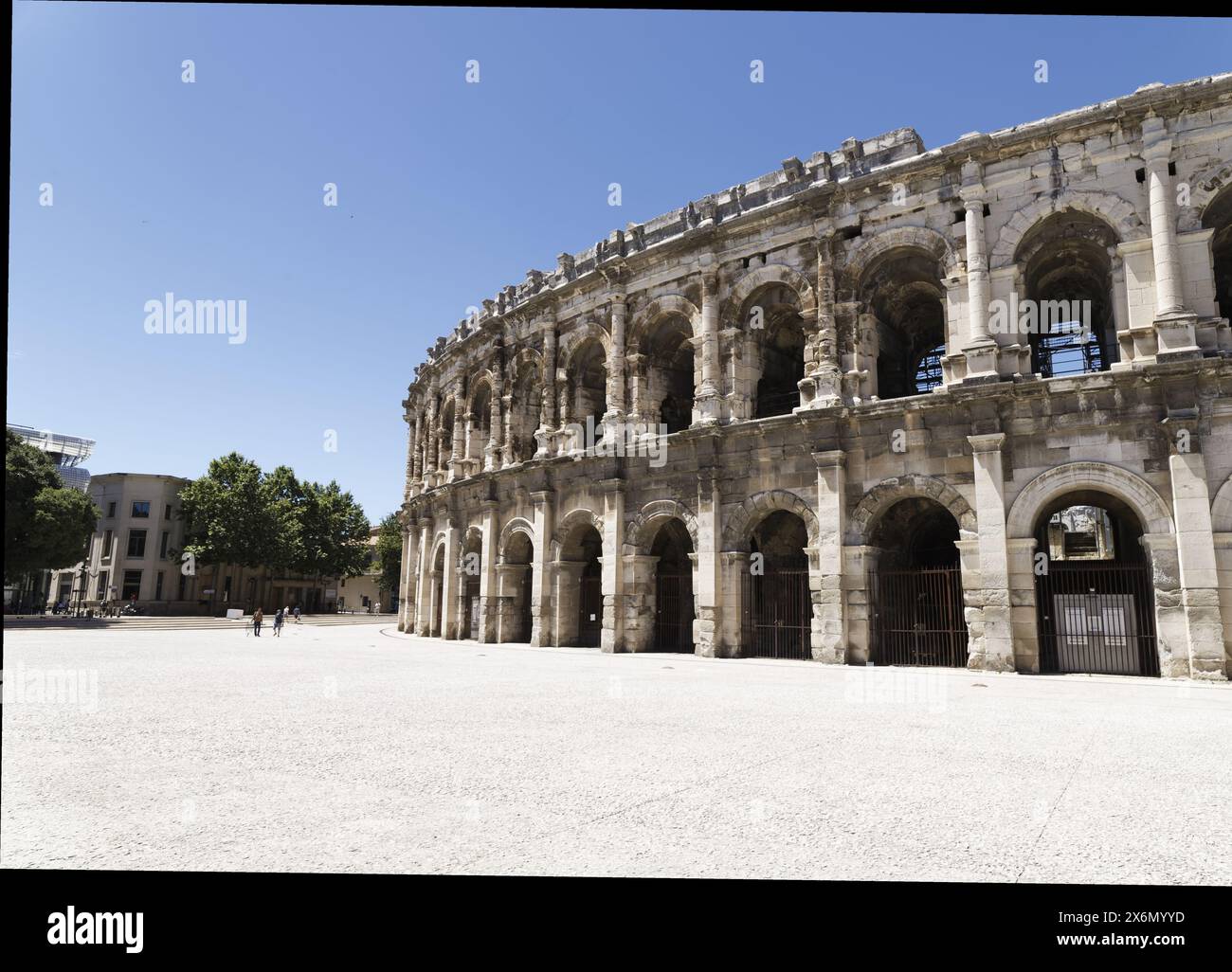 Nîmes, France.11th June, 2022. Les Arênes, a roman monument from the 1st century, is part of the heritage of Nîmes, France Stock Photo