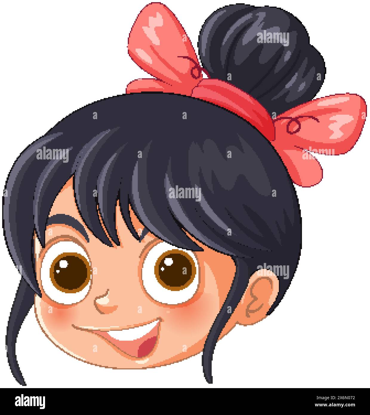 Vector illustration of a happy young girl Stock Vector Image & Art - Alamy