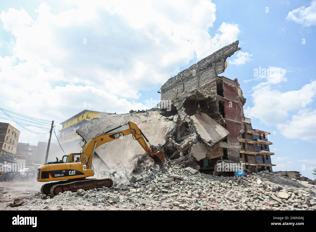 A Building Is Demolished In Mathare As Rescue Operations Continue To a-building-is-demolished-in-mathare-as-rescue-operations-continue-to