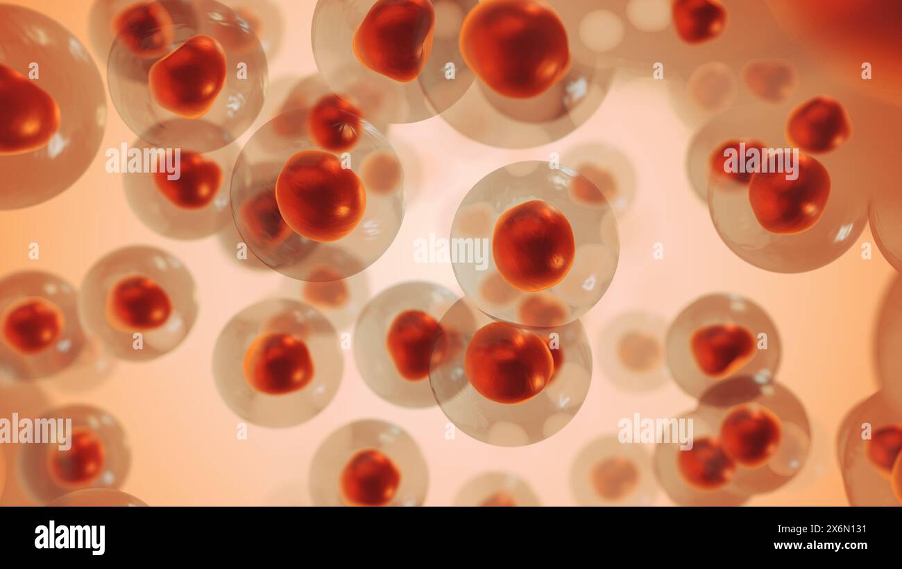 Melanoma cancer cells medical animation Stock Photo