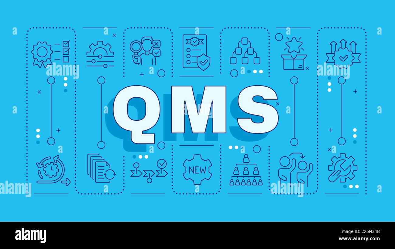 QMS blue word concept Stock Vector Image & Art - Alamy