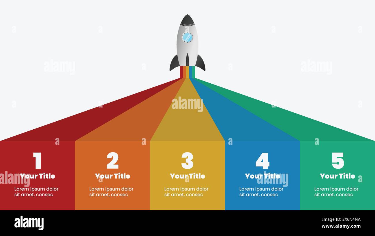 Creative Infographic template. Business process chart workflow . Corporate presentation slide template for pitch deck. Stock Vector
