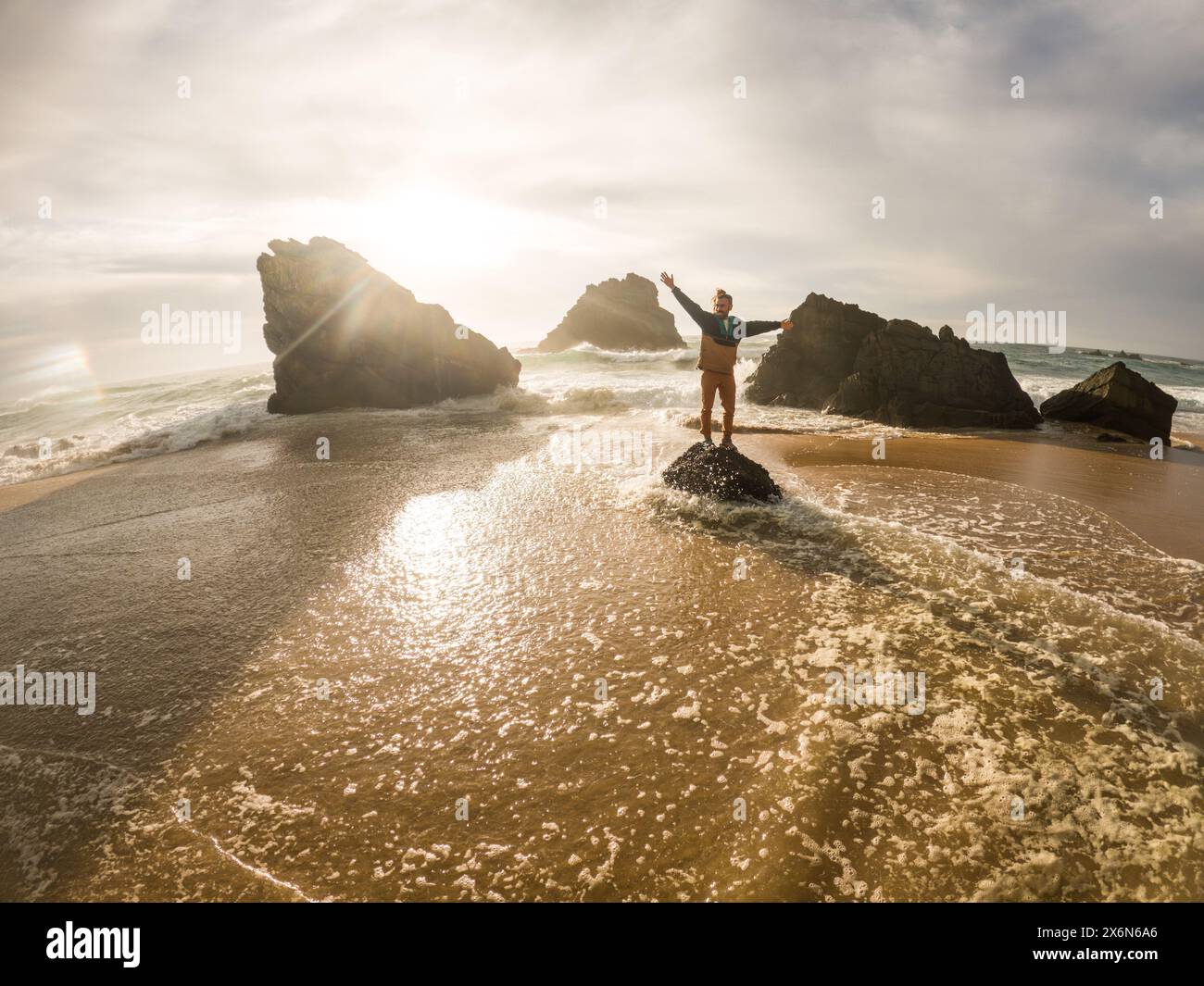 Young female surfer beach sunset hi-res stock photography and images ...