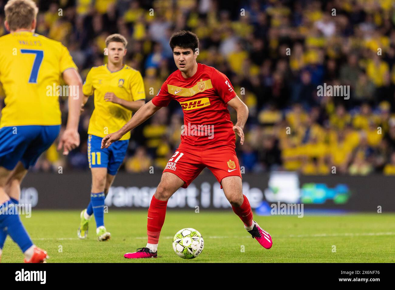 Broendby, Denmark. 15th May, 2024. Zidan Sertdemir (21) of FC Nordsjaelland seen during the 3F Superliga match between Broendby IF and FC Nordsjaelland at Broendby Stadion in Broendby. (Photo Credit: Gonzales Photo/Alamy Live News Stock Photo
