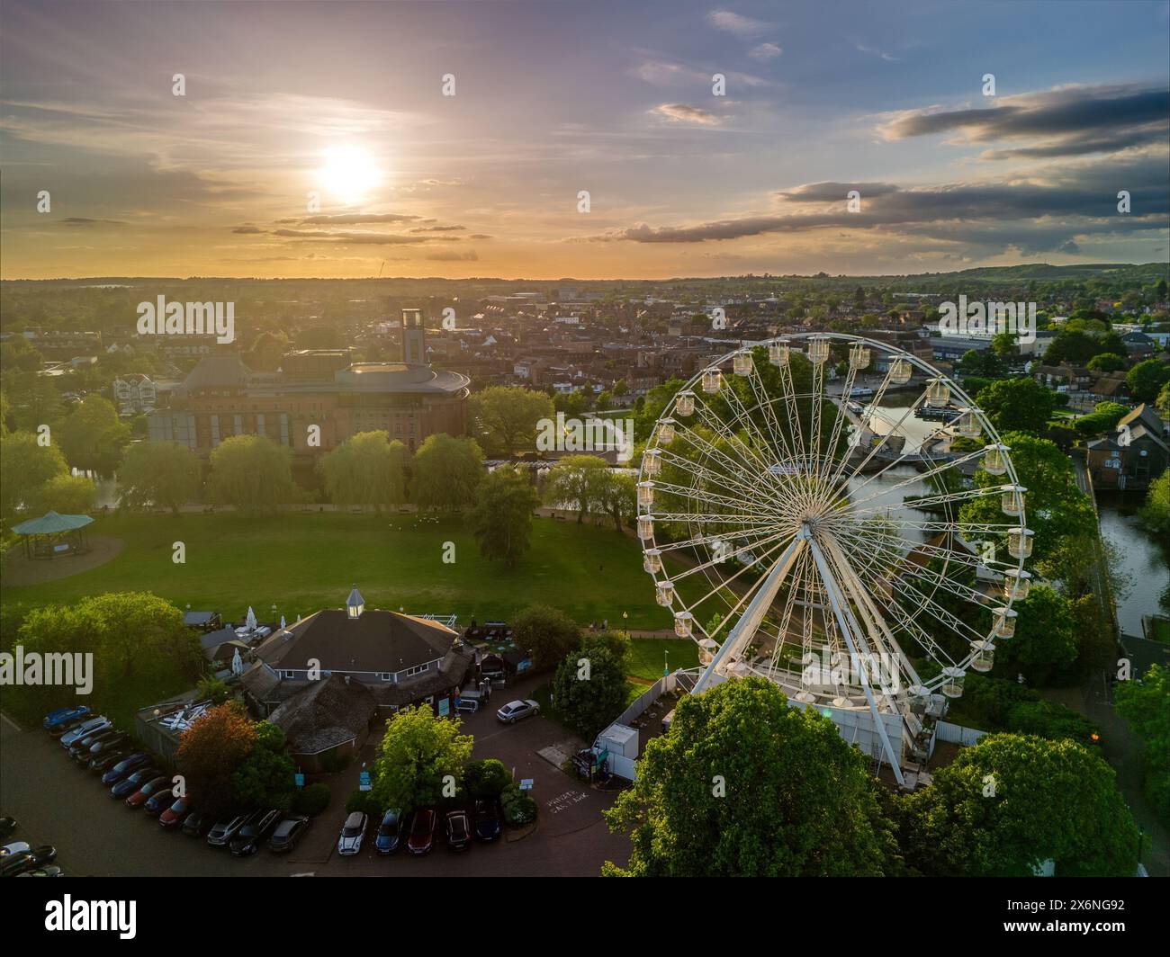 Stratford Upon Avon Big Ferris Wheel Stock Photo Alamy