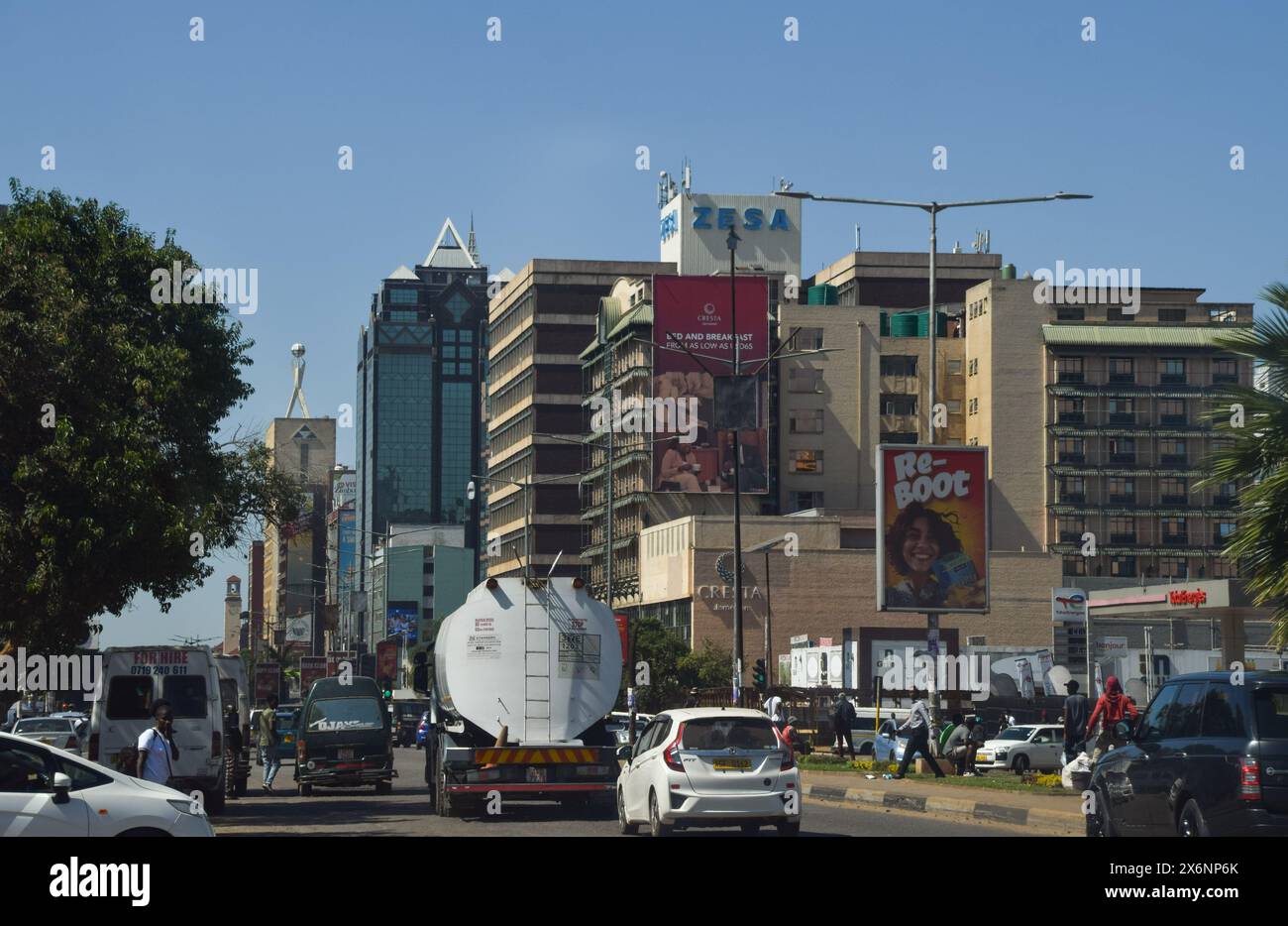 Harare, Zimbabwe, 5th May 2024: Harare city centre, daytime view