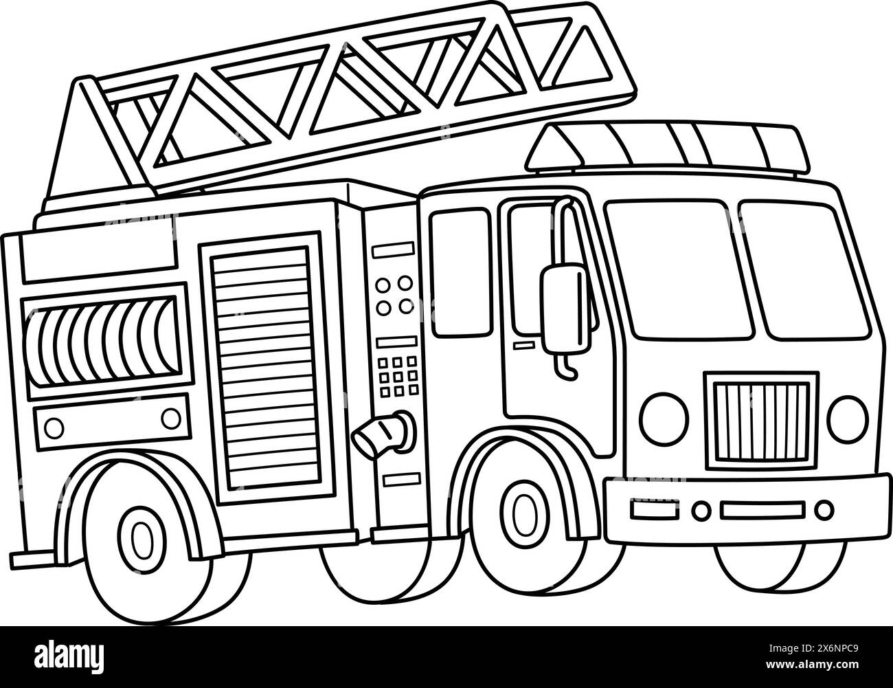 Fire truck coloring page hi-res stock photography and images - Alamy