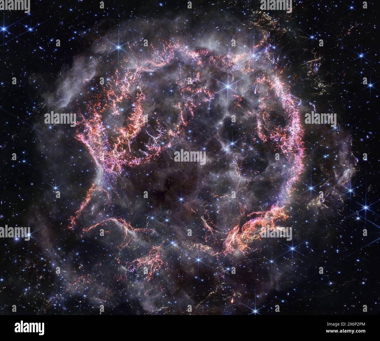 Baby Cas A supernova remnant in the constellation Cassiopeia. Stock Photo