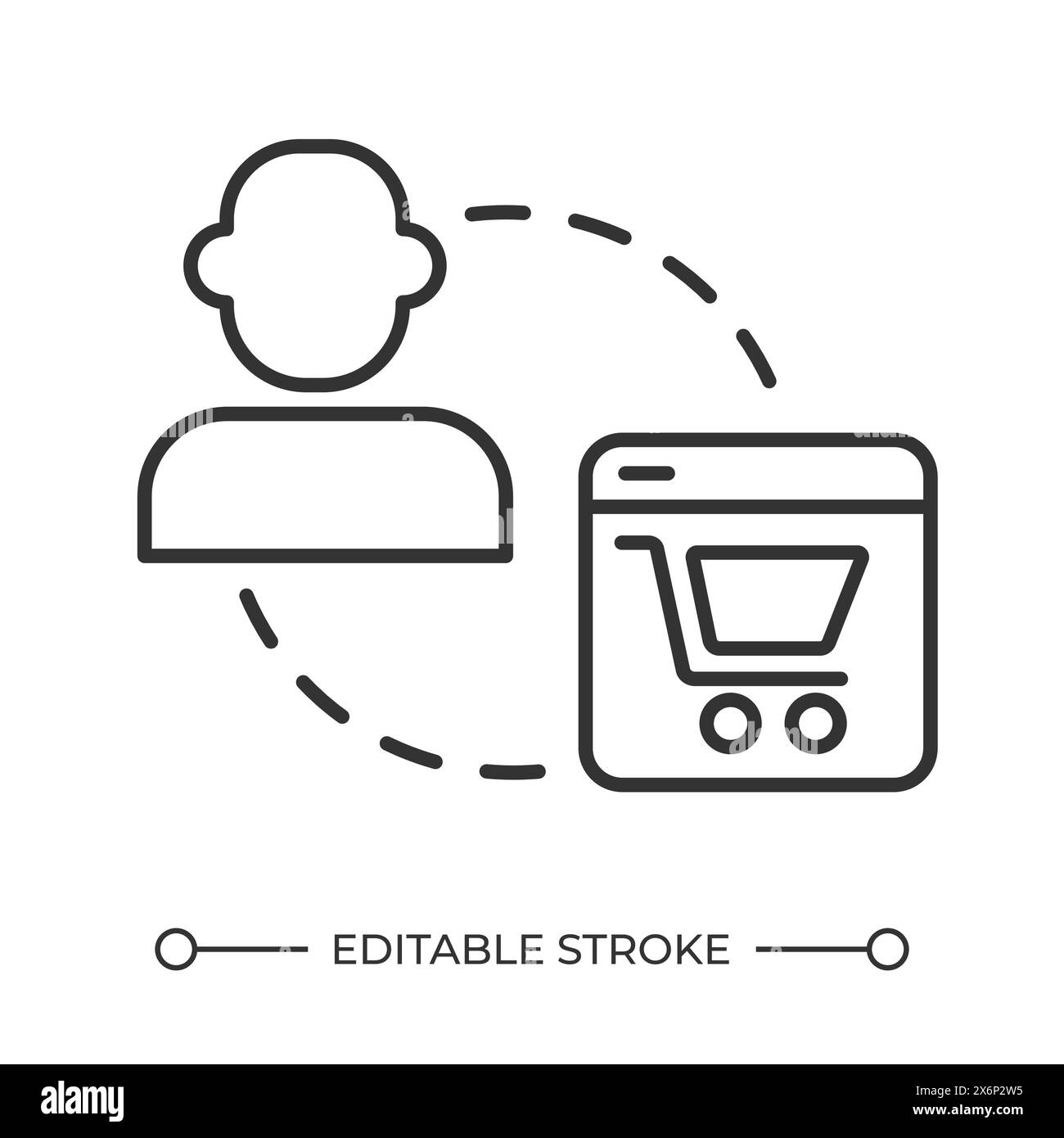 Ecommerce user linear icon Stock Vector Image & Art - Alamy