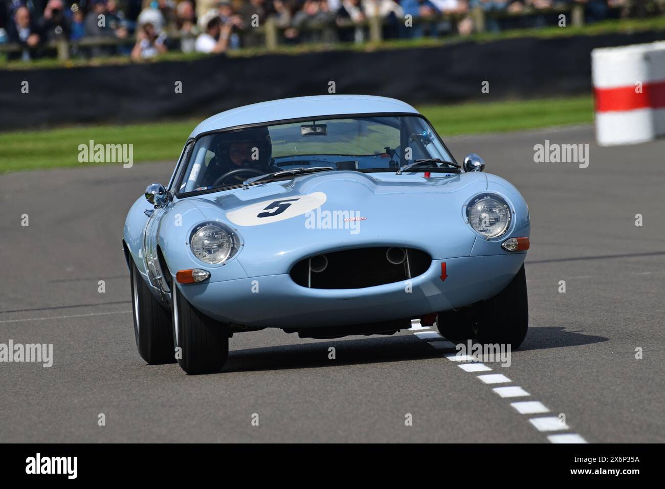 Nick Jarvis, Jaguar E-Type lightweight low drag coupe, Graham Hill Trophy, a single driver twenty minute race for examples of Prototype and Closed Coc Stock Photo