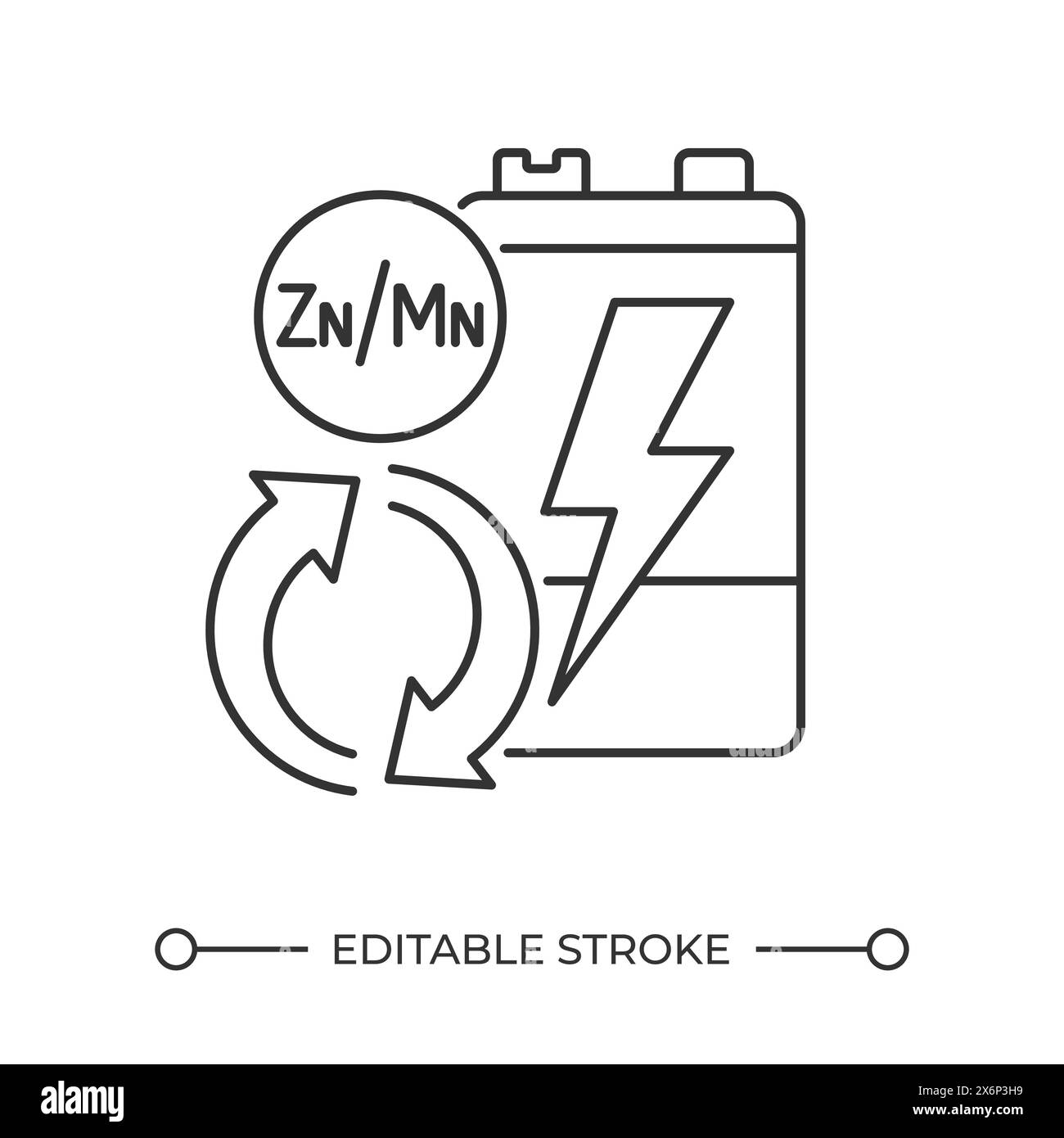 Rechargeable battery recycling symbol Stock Vector Images - Alamy