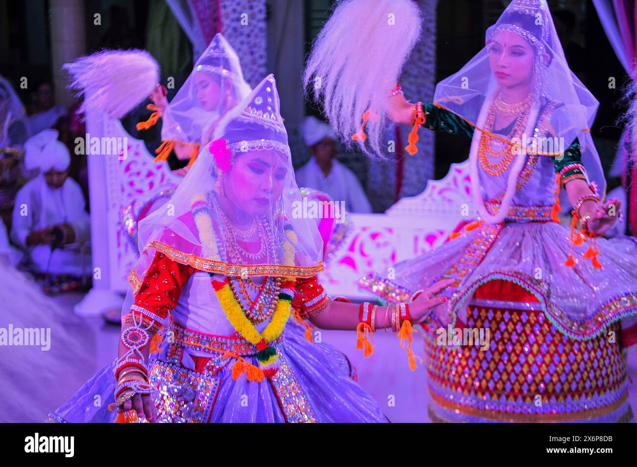 A girl from the Manupuri community dressed in traditional attire ...