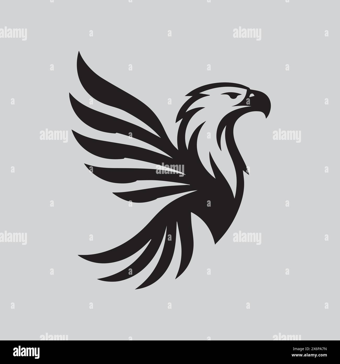 Majestic Eagle Head Logo Design: Elegant and Powerful Symbolism for a Timeless Brand Identity Stock Vector