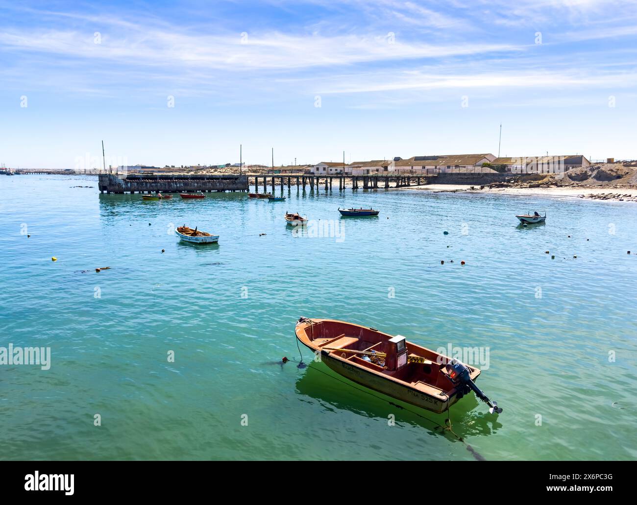 Port Nolloth South Africa March 16 2024 Small Fishing Rowboats In 