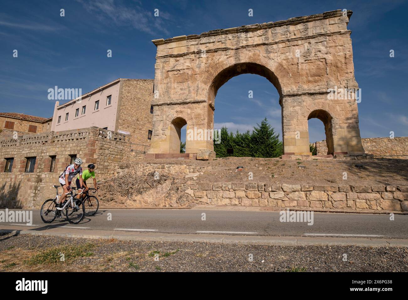 Roman triumphal arch, 1st century BC. C., Medinaceli, Soria, autonomous community of Castilla y León, Spain, Europe. Stock Photo